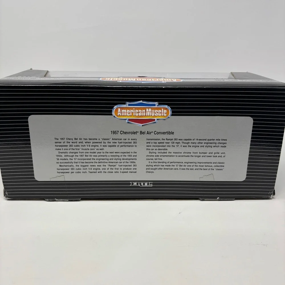 1957 Chevy Bel Air Convertible Light Blue 1:18 ERTL American Muscle Open Box